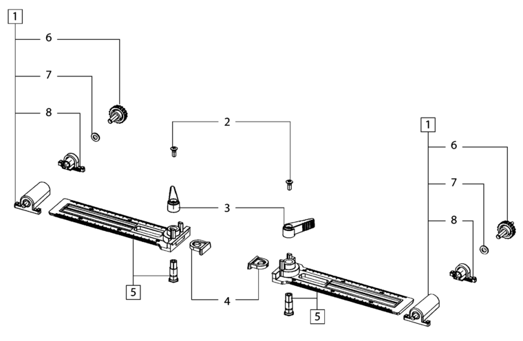 Festool Cross stop QA - DF 500 / 493488 Spare Parts