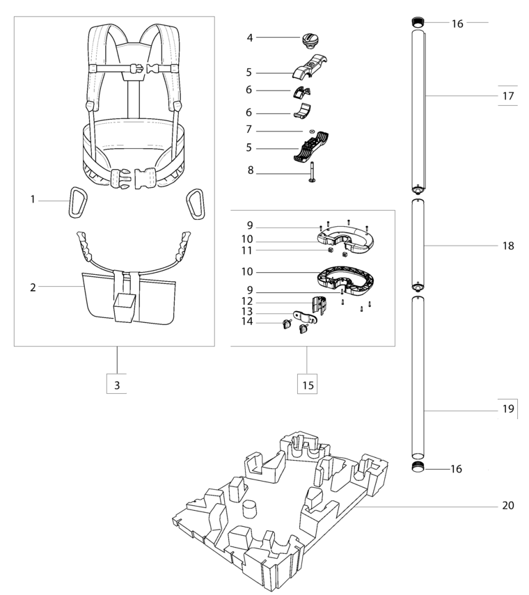 Festool Carrying harness TG-LHS 225 / 496911 Spare Parts