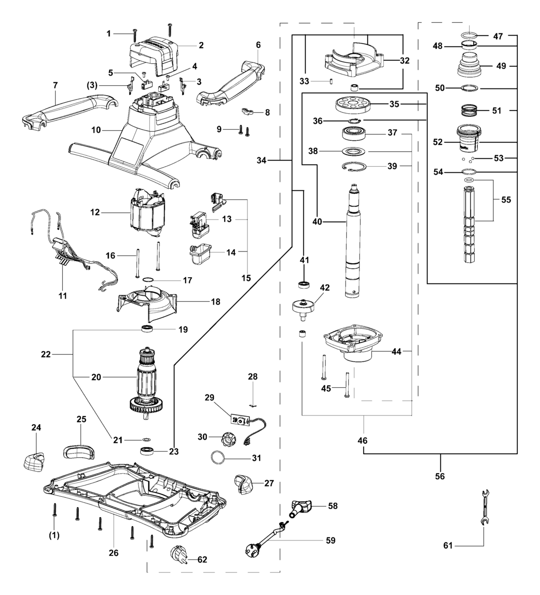 Festool MX 1000 E EF GB 240V / 201803 Spare Parts