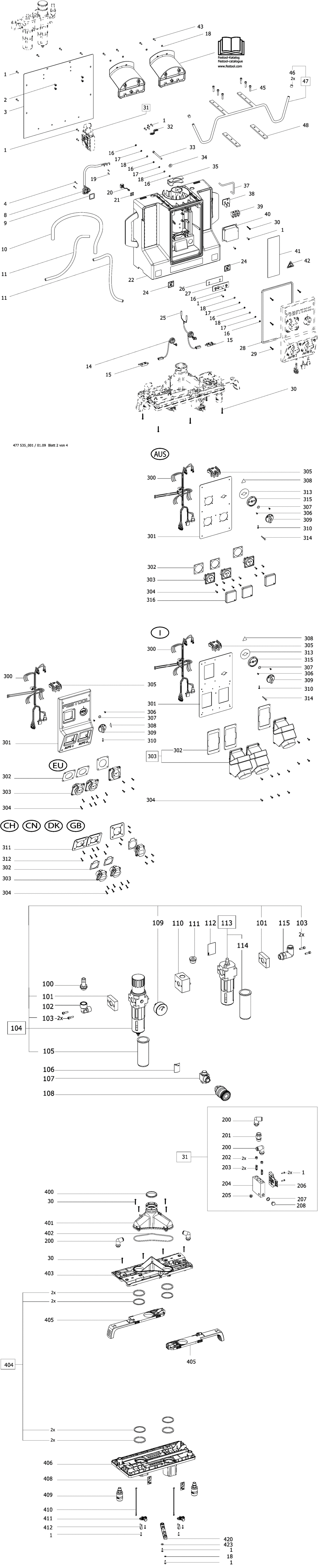 Festool EAA EW TURBO/M EU / 495900 Spare Parts