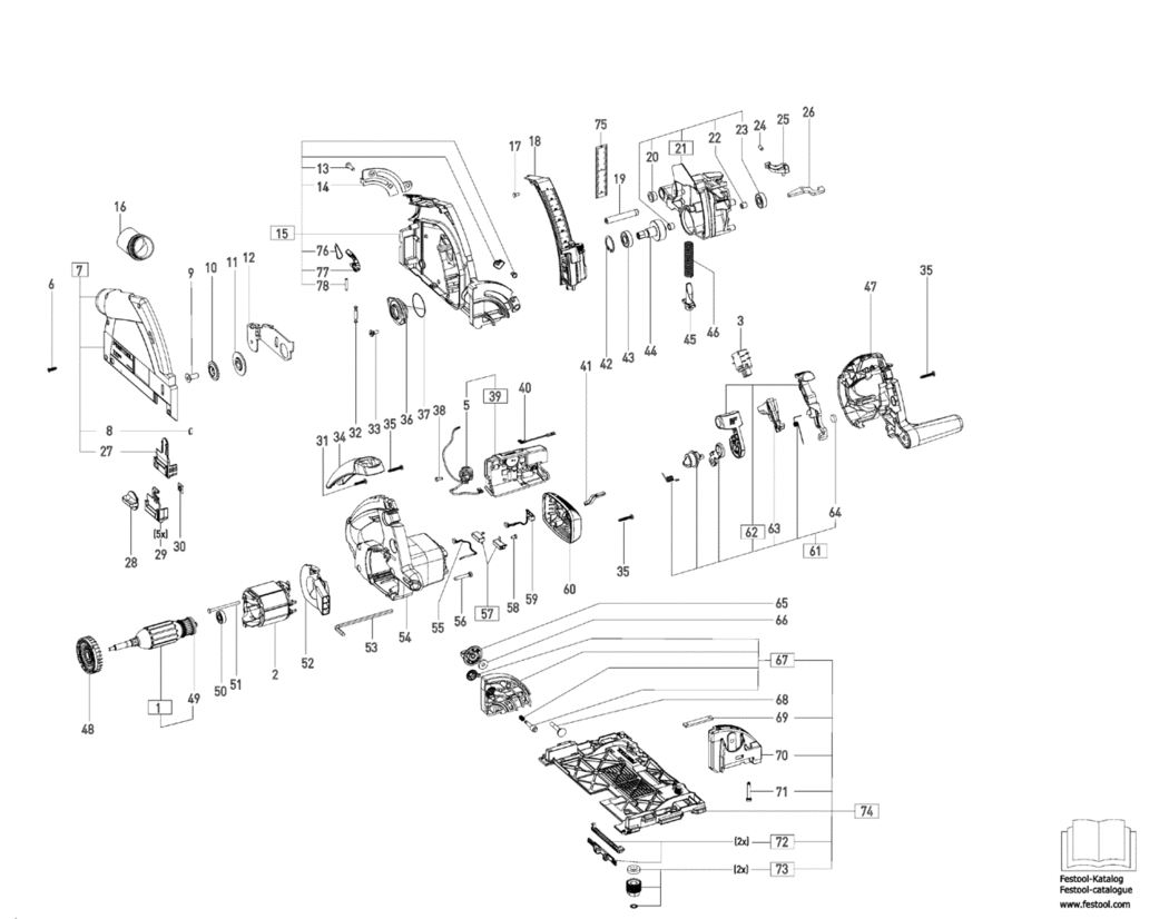 Festool TS 55 RQ-Plus 230V / 500606 Spare Parts