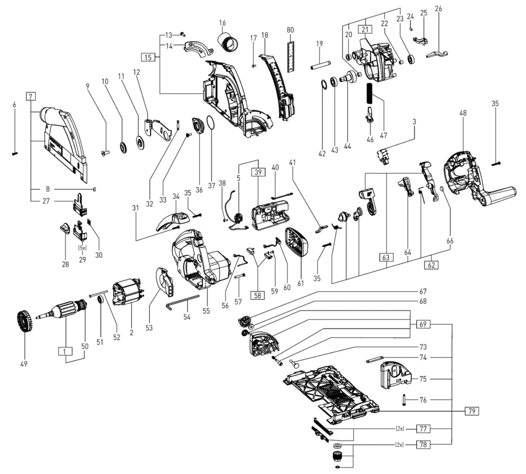 Festool TS 55 RQ 230V / 500905 Spare Parts