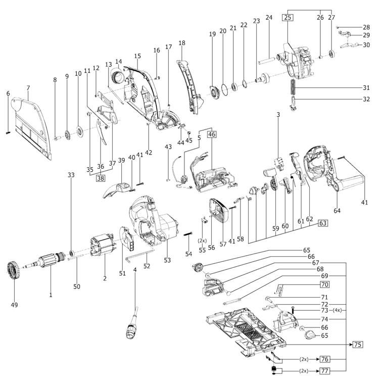 Festool TS 55 Q 230V / 491375 Spare Parts