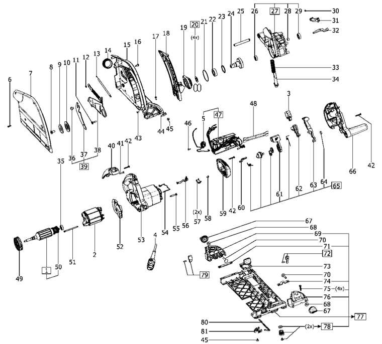 Festool TS 75 EQ GB 110V / 491878 Spare Parts