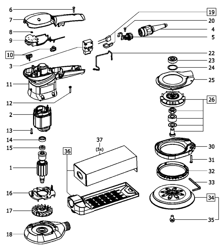 Festool ES 150/3 EQ 230V / 489934 Spare Parts