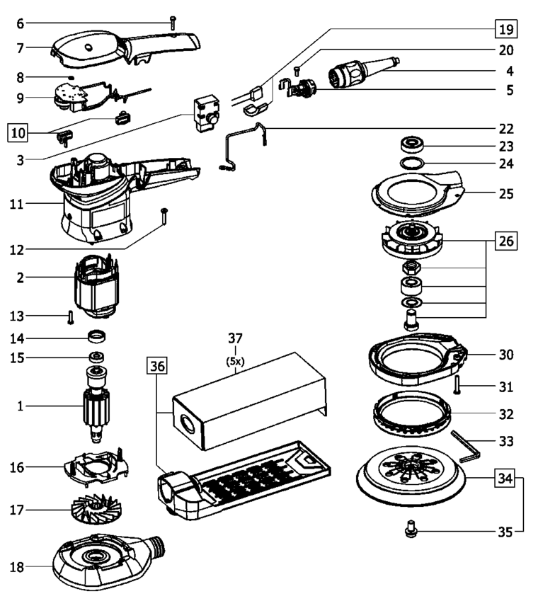 Festool ES 150/3 EQ 230V / 491896 Spare Parts