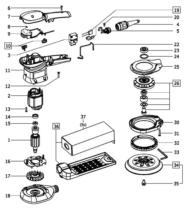 Festool ES 150/5 EQ / 489106 Spare Parts