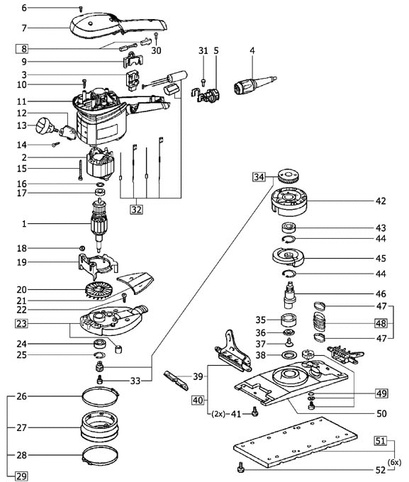 Festool RS 100 CQ / 490263 Spare Parts