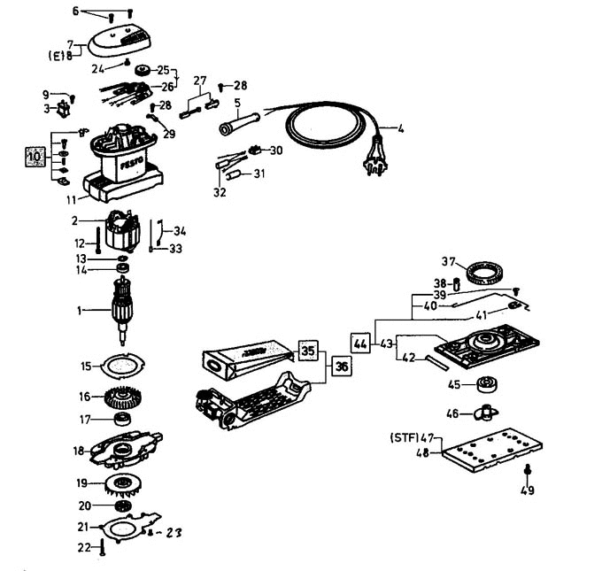 Festool RS 4 E / 486864 Spare Parts