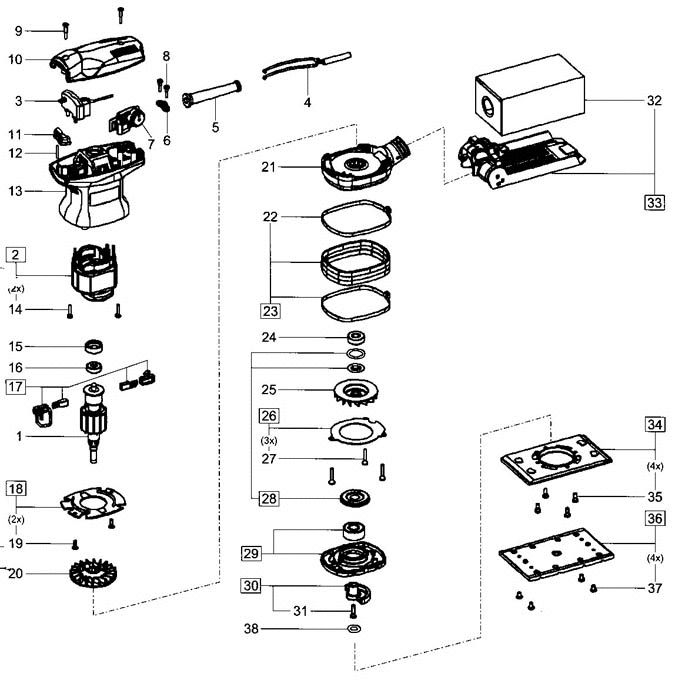 Festool RS 400 E / 489957 Spare Parts