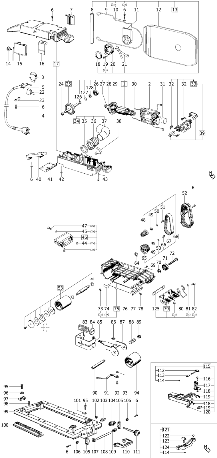 Festool BS 75 E / 490594 Spare Parts