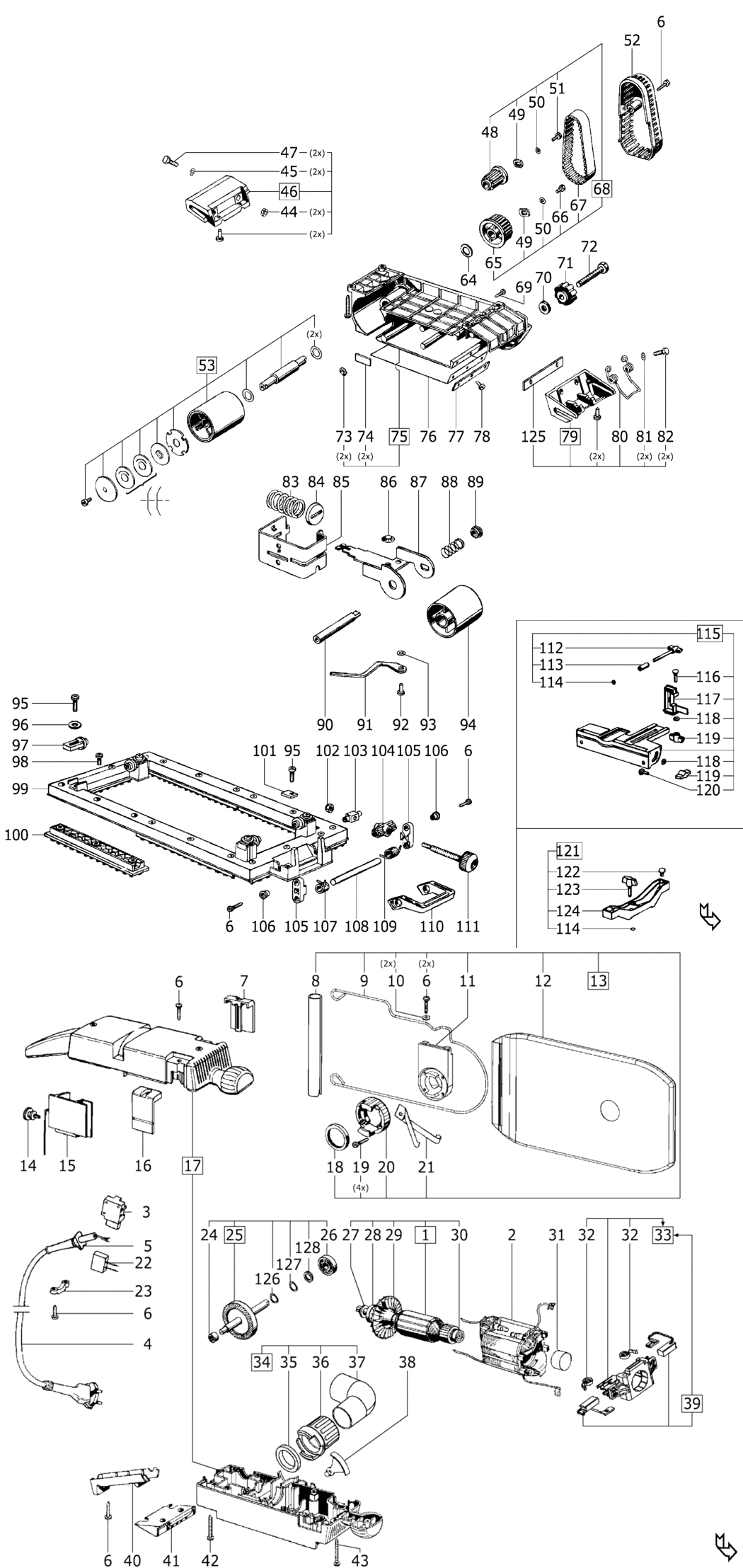 Festool BS 75 ESR / 490712 Spare Parts