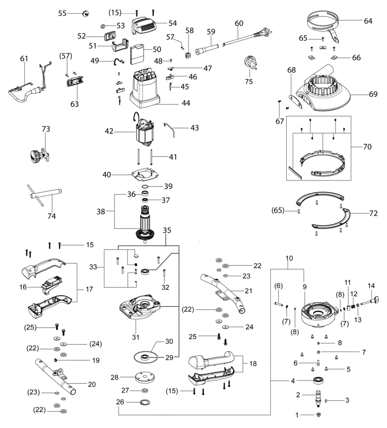 Festool RG 150 E / 768916 Spare Parts