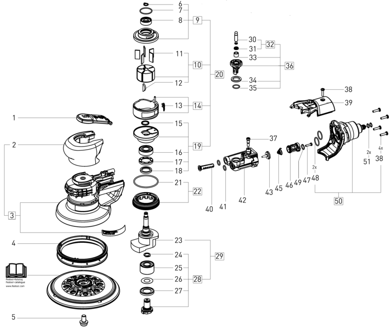 Festool LEX 3 125/3 / 496890 Spare Parts