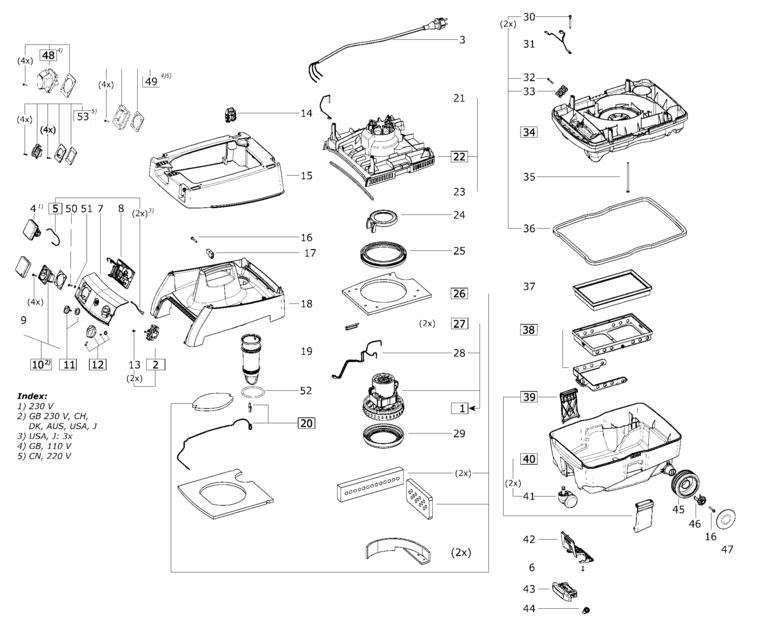 Festool CT MINI GB 230V / 456782 Spare Parts