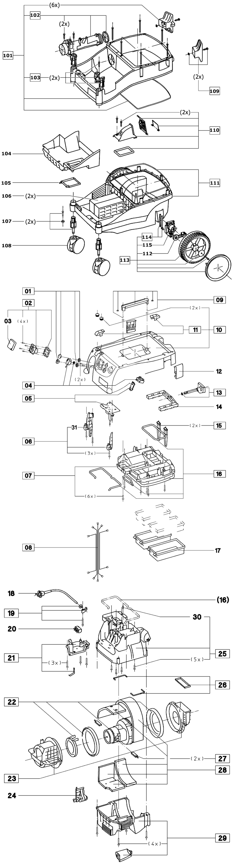 Festool CT 22 E GB 240V / 454922 Spare Parts