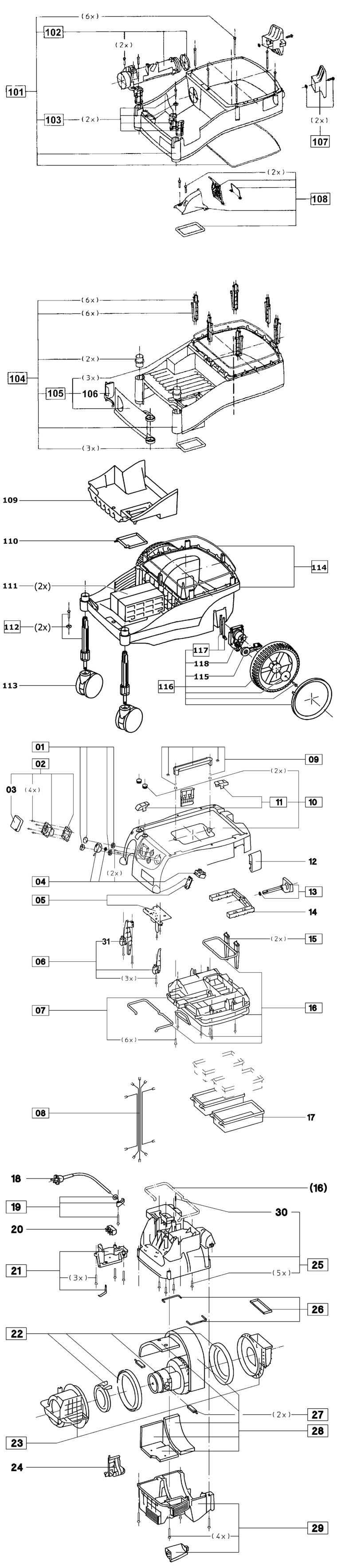 Festool CT 33 E GB 240V / 454933 Spare Parts