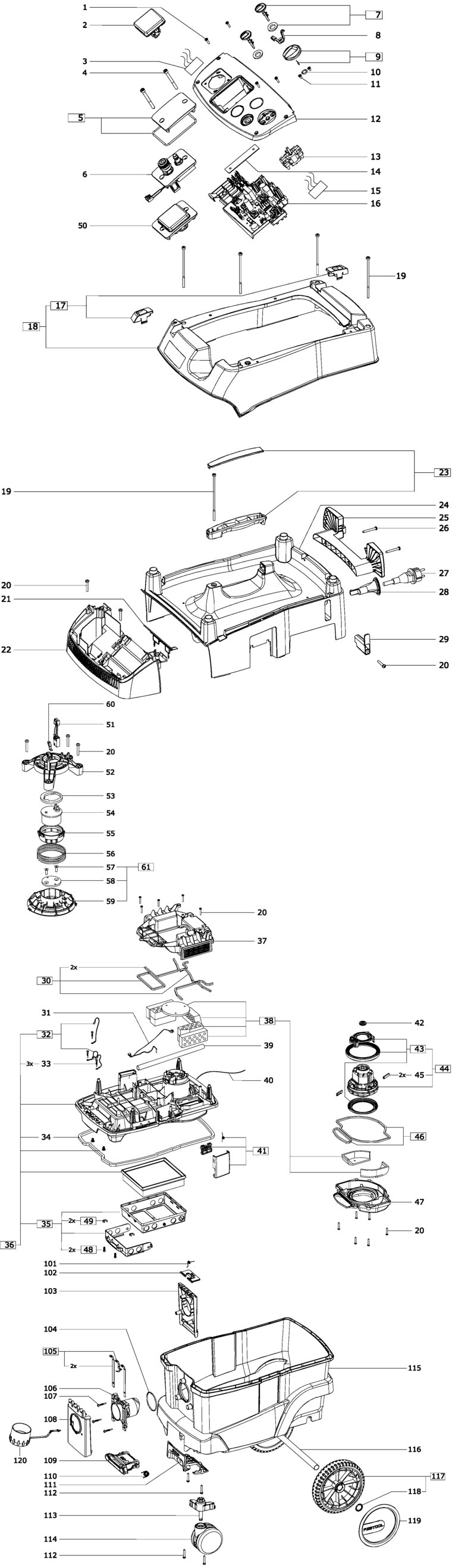 Festool CTL 36 E AC GB 110V / 496540 Spare Parts