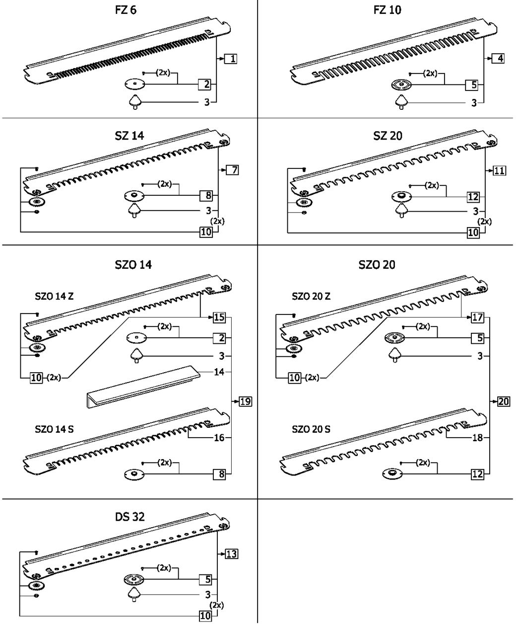 Festool Slot joint template VS 600 FZ 6 / 488879 Spare Parts