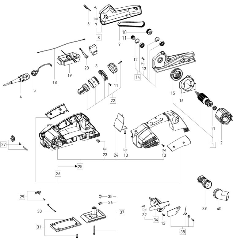 Festool EHL 65 EQ 110V GB / 499543 Spare Parts