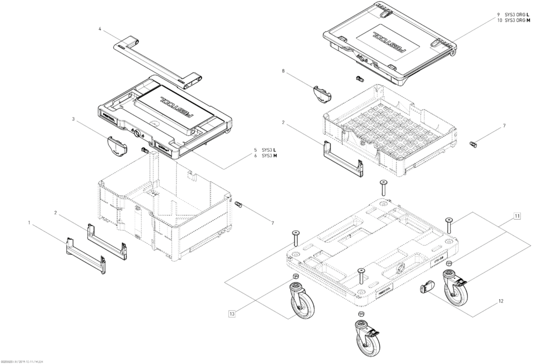 Festool Systainer GEN 3 f++r EKAT / 205520 Spare Parts